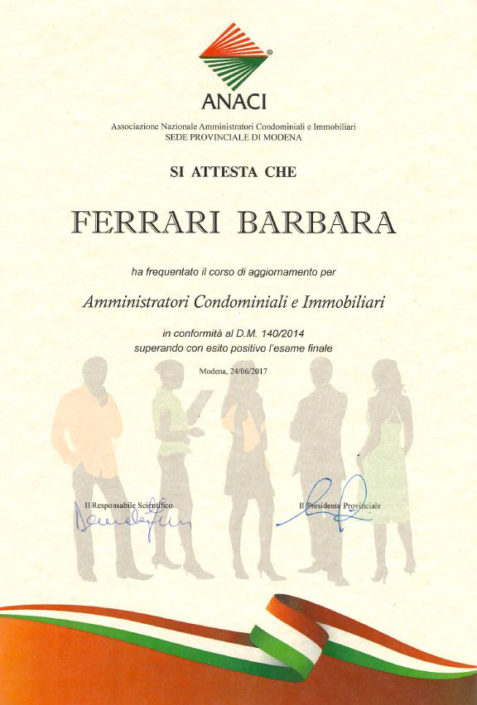 Corso aggiornamento 2017 Barbara Ferrari