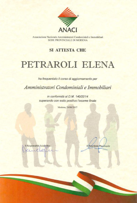 Corso aggiornamento 2017 Elena Petraroli