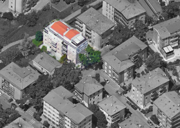 Vista aerea del condominio "Le Ortensie"