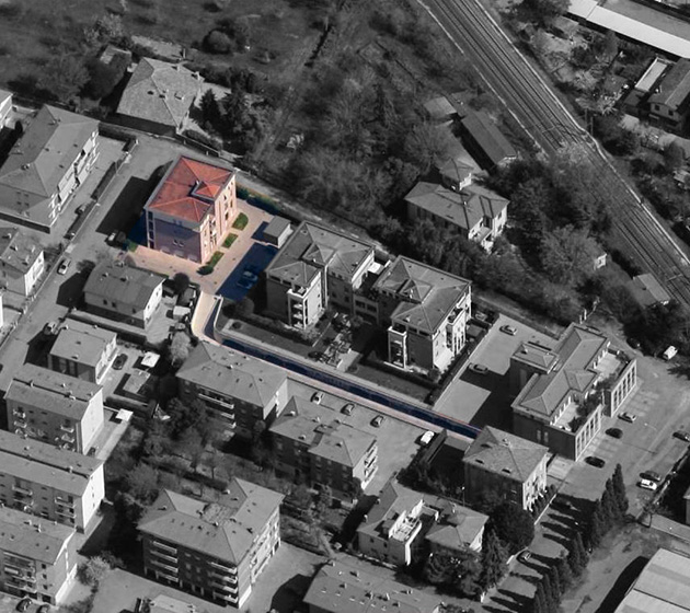 vista aerea del condominio "Deledda"